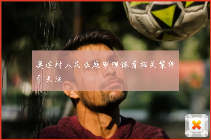 奥运村人民法庭审理体育相关案件引关注